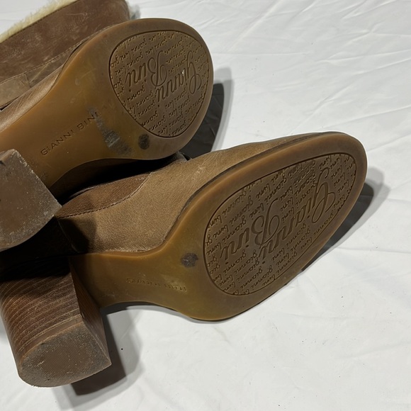 Gianni‎ Bini Brown Heeled Boots with Fur Trim - Picture 5 of 11